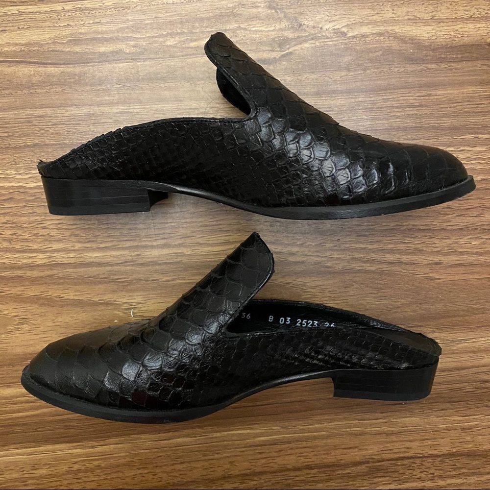 Robert Clergerie Alicem Snake Mules - Picture 5 of 6